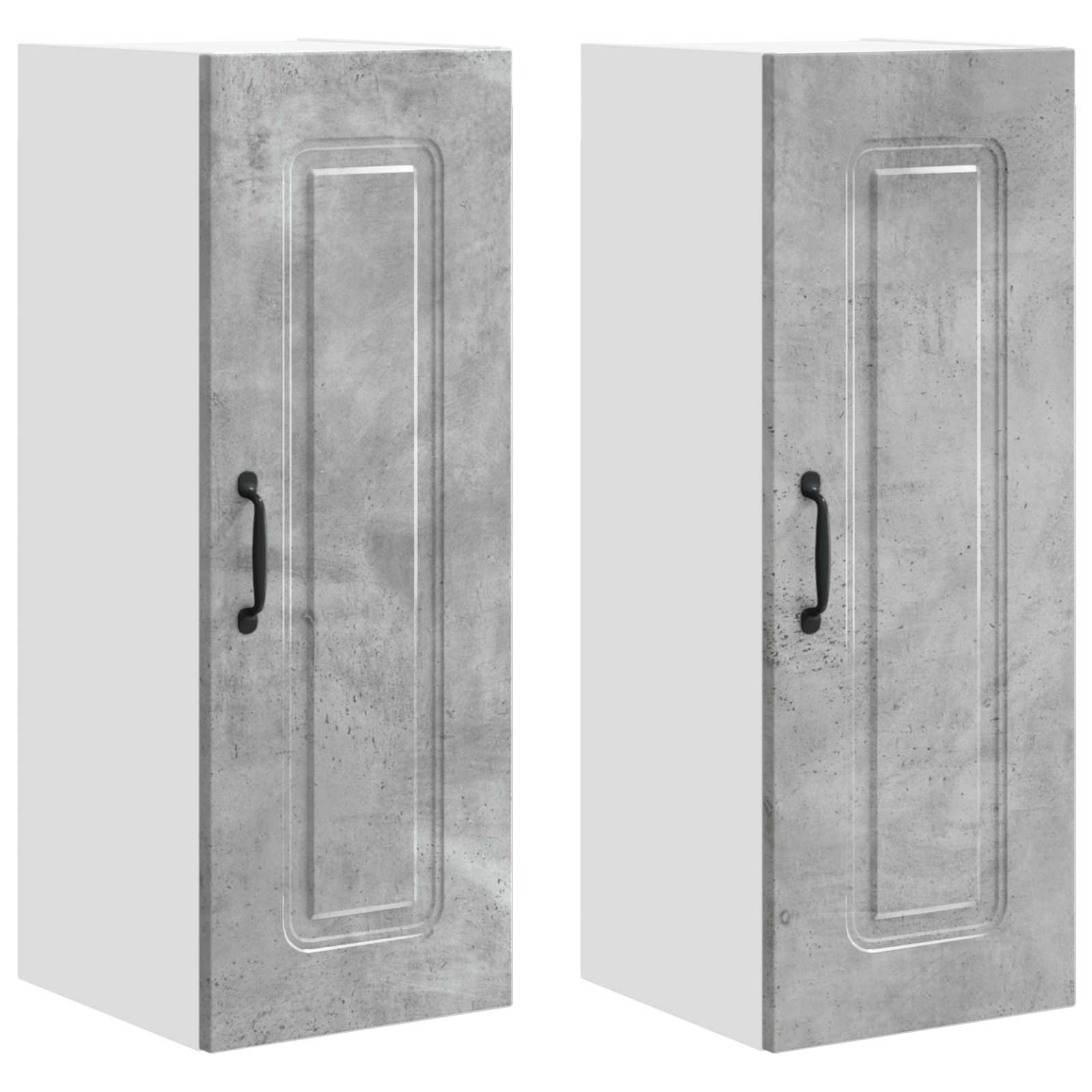 vidaXL Virtuves Skapis Kalmar 2 pcs Betona pelēks 30 x 31 x 80 cm