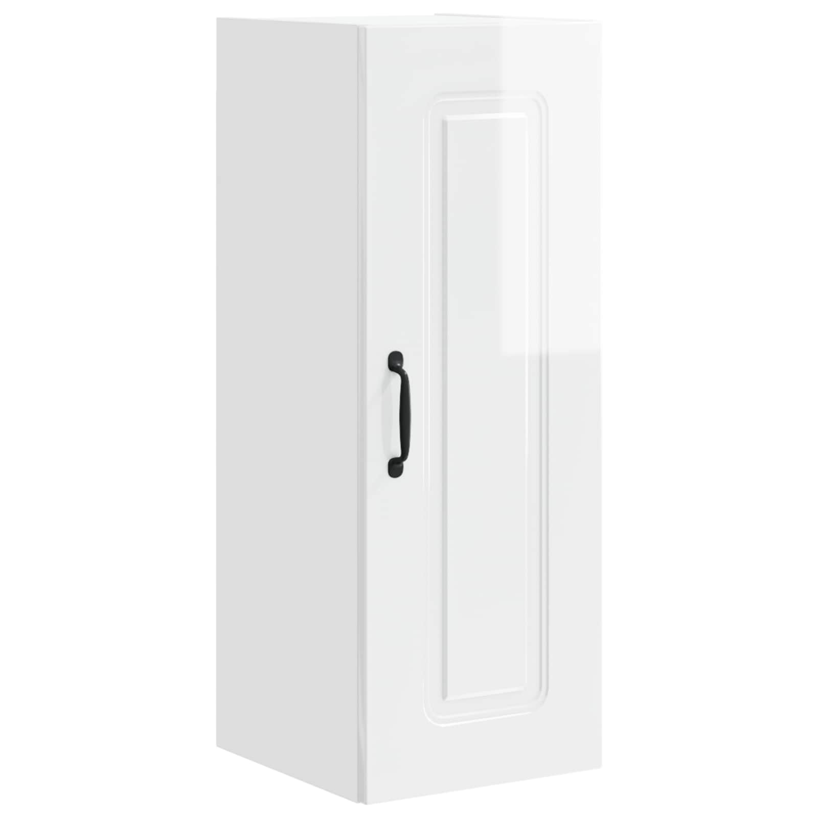 vidaXL Virtuves Skapis Kalmar Augsta spīduma baltā krāsa