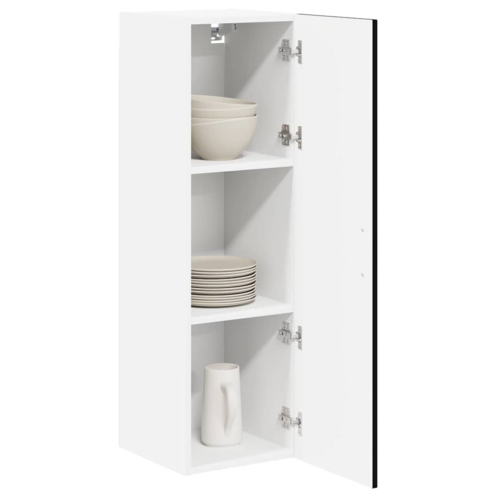 vidaXL Virtuves Skapis Lucca Melns 30 x 31 x 100 cm Inženierijas koks